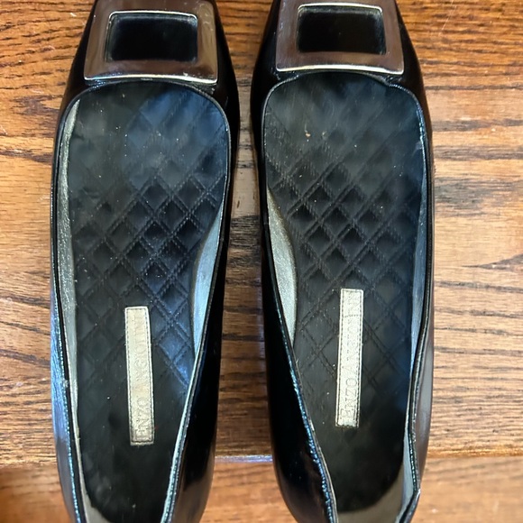 Black Enzo Angioini patent leather shoes size 7 - Picture 2 of 3
